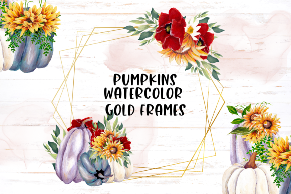Discover the Charm of Floral Pumpkin-Gold Frames for Your Creative Projects