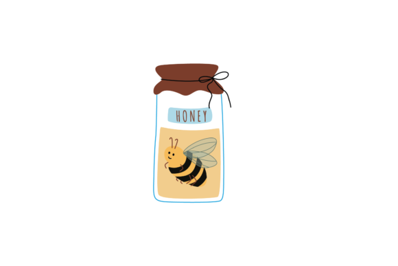 Discover the Versatility of Bee Animals Honey in Jar Floral SVG