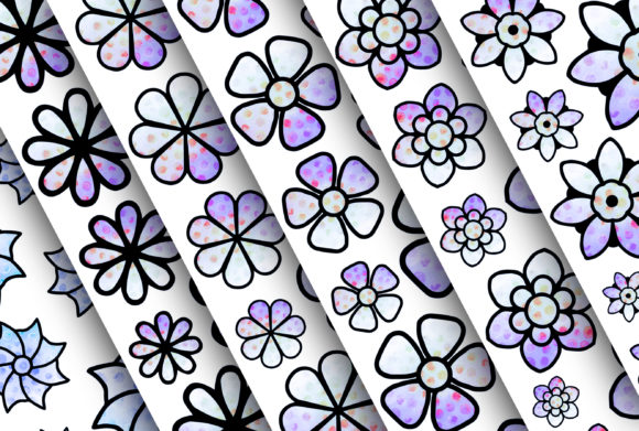 Doodle Daisy Floral Digital Papers: A Versatile Tool for Creative Projects