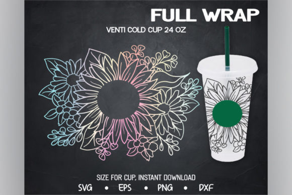 Embracing Creativity with the Sunflower Floral, Venti Cold Cup 24 Oz: A Trend-Setting Digital Download