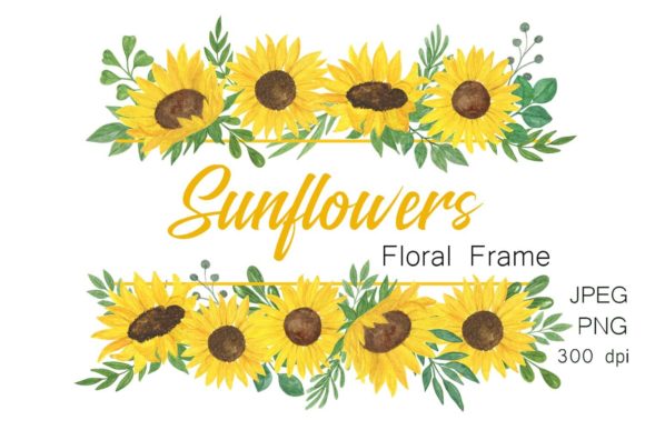 Embracing the Charm of Sunflower Watercolor Floral Frames in Modern Design
