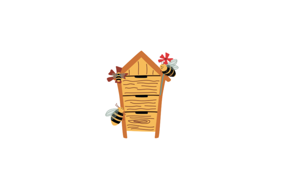 Enhance Your Designs with the Bee Animals Honey House Floral SVG