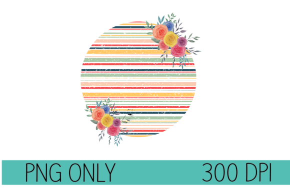 Floral Retro Circle: A Versatile Design Element for Your Creative Projects