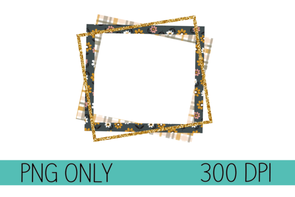 Plaid Floral Frame: Perfect for Sublimation