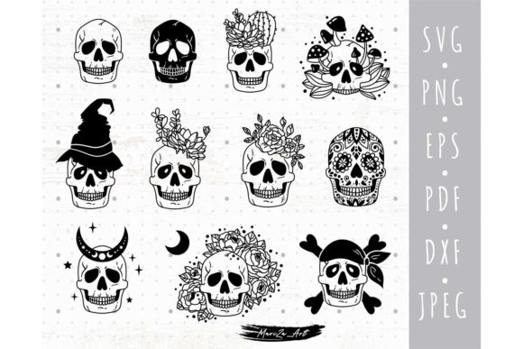 Unlock Your Creativity with the Mystical Floral Skull SVG Bundle