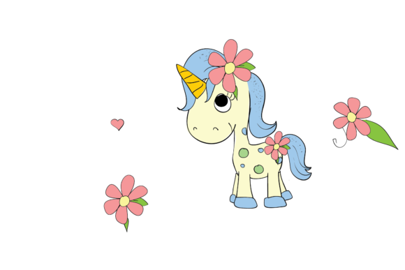 Unveiling the Magic of Unicorn Blue and Flowers Floral Svg