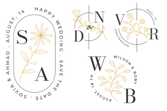 Wedding Initial Decoration Floral Logo: A Perfect Blend of Elegance and Personalization